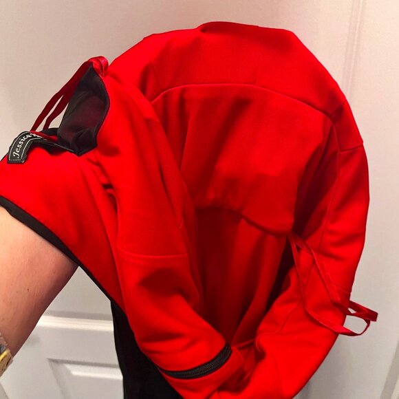 Jessica Howard Beaded/Sequins Waistline-Black Sheer/Red Lining-Size 12P-Formal - Picture 8 of 15